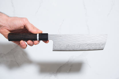 Nigara Hamono VG XEOS Nakiri - Tsuchime Damascus 180mm