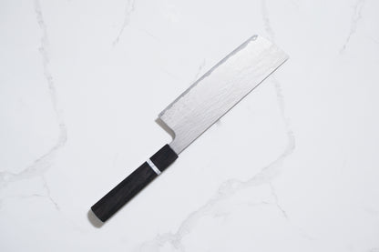 Nigara Hamono VG XEOS Nakiri - Tsuchime Damascus 180mm