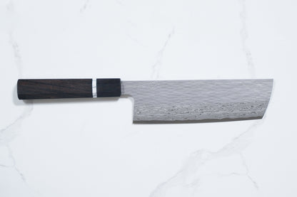 Nigara Hamono VG XEOS Nakiri - Tsuchime Damascus 180mm