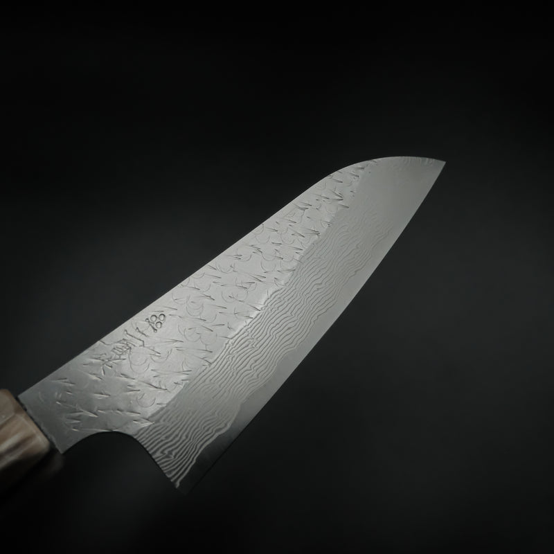 Nigara SG STRIX Ko-Santoku - Tsuchime Damascus