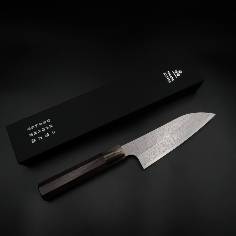 Nigara SG STRIX Ko-Santoku - Tsuchime Damascus