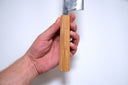 Hatsukokoro Aogami #2 Santoku - Kurouchi 165mm - Zeytin Ağacı — görsel 4