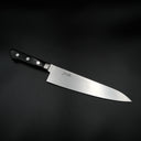 Tsunehisa AUS-8 Gyuto 210mm, topuk ve perçinli sap birleşimi — görsel 3