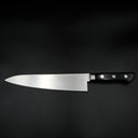 Tsunehisa AUS-8 Gyuto 210mm siyah pakka ahşap sap detayı — görsel 4