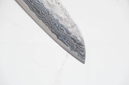 Tsunehisa SW Santoku - Washiji Damascus 165mm
