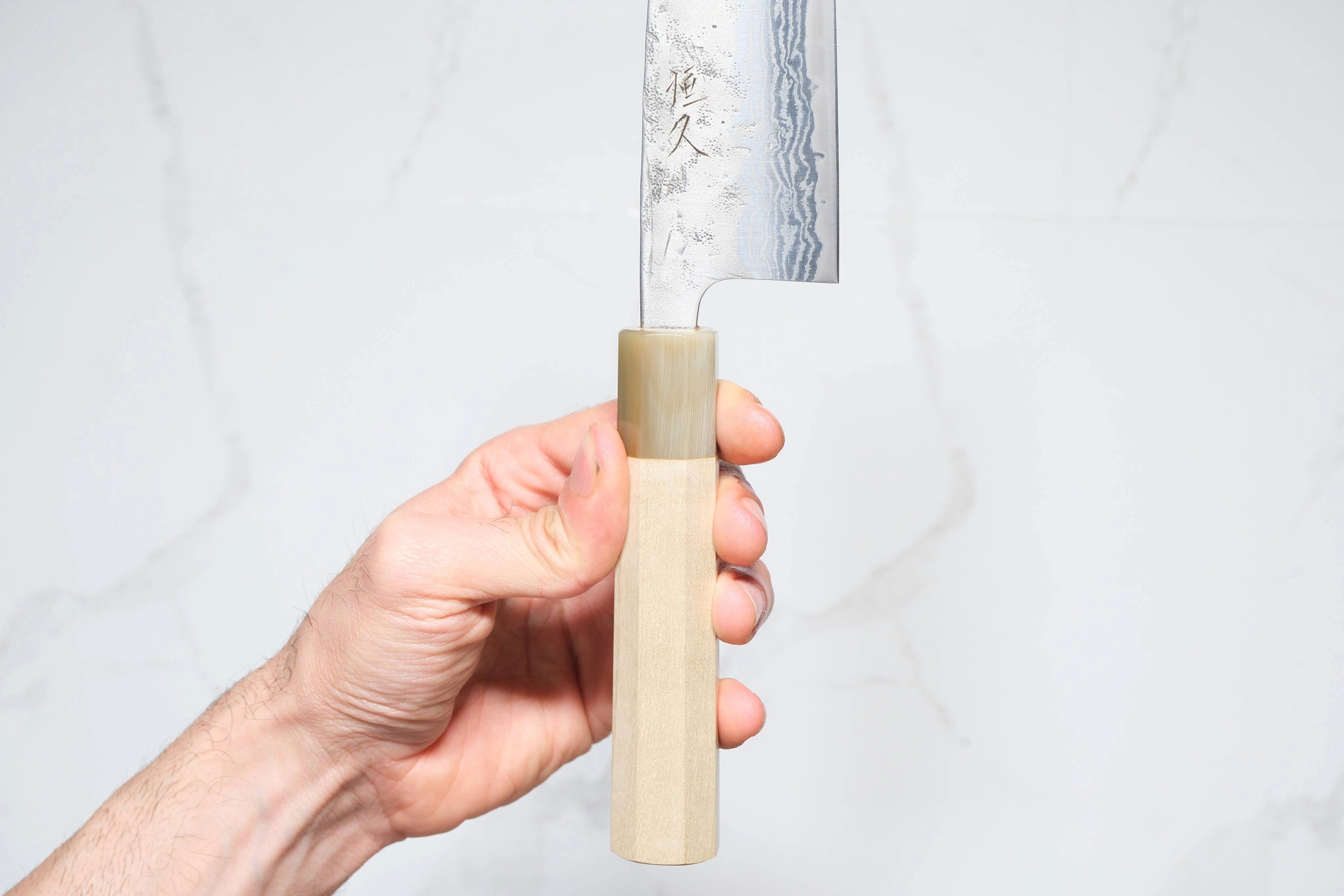 Tsunehisa SW Santoku - Washiji Damascus 165mm