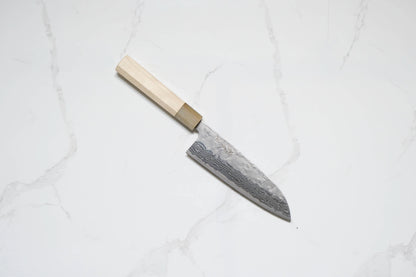 Tsunehisa SW Santoku - Washiji Damascus 165mm