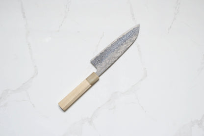 Tsunehisa SW Santoku - Washiji Damascus 165mm
