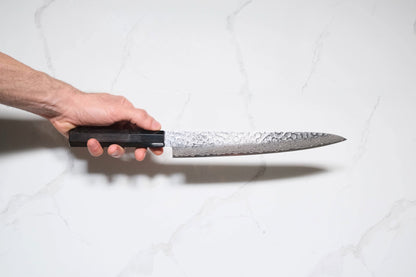 Tsunehisa VG-10 Sujihiki - Damascus Tsuchime 240mm