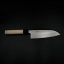 Tsunehisa Ginsan Santoku - Tsuchime Damascus 165mm (Siyah Bilezik) — görsel 1