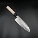 Tsunehisa Ginsan Santoku - Tsuchime Damascus 165mm (Siyah Bilezik) — görsel 4