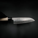 Tsunehisa Ginsan Santoku - Tsuchime Damascus 165mm (Siyah Bilezik) — görsel 5