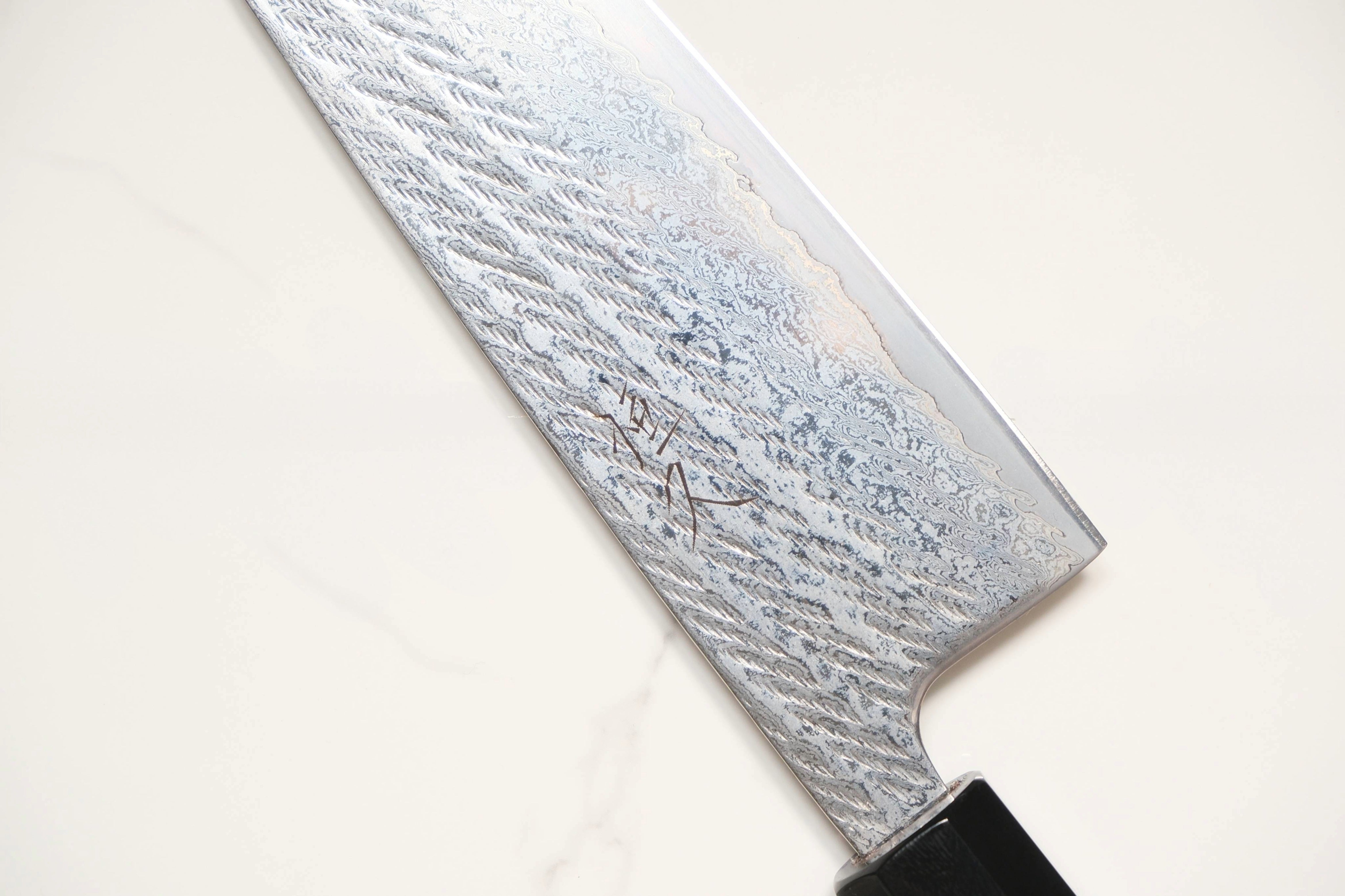 Tsunehisa Ginsan Santoku - Nawame Damascus 165mm