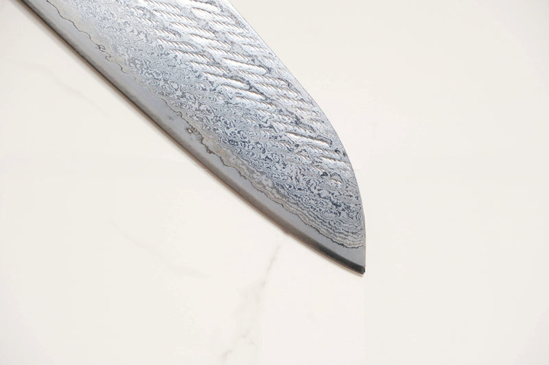 Tsunehisa Ginsan Santoku - Nawame Damascus 165mm