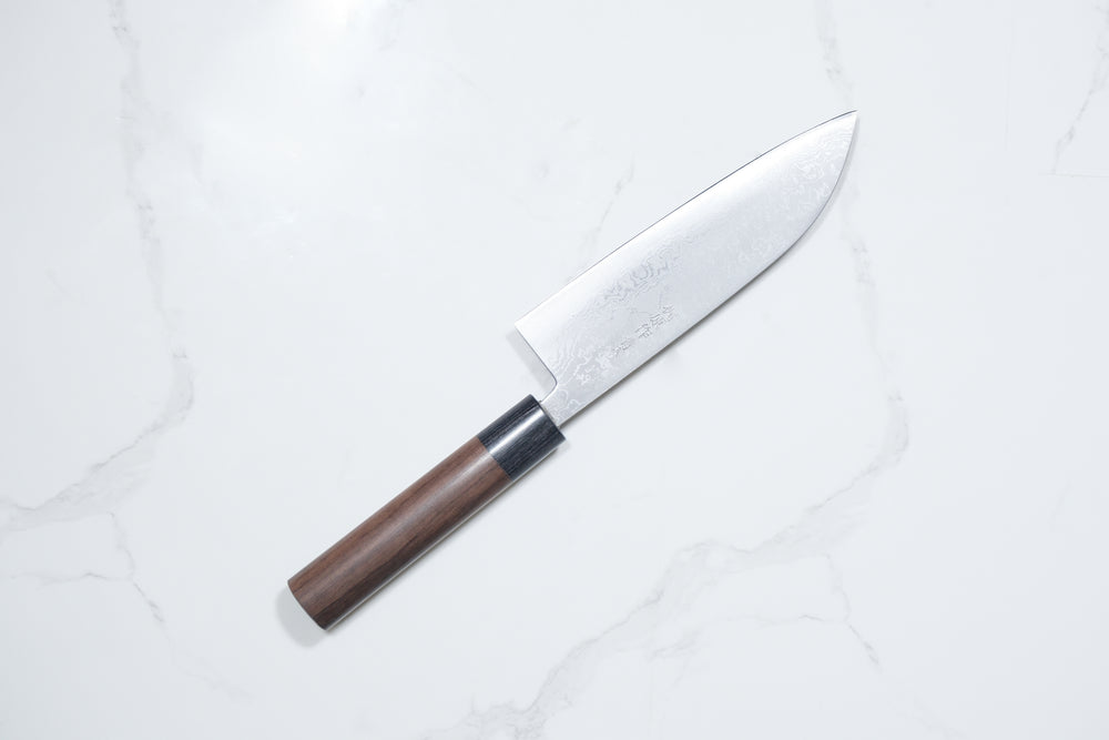 Tsutomu Kajiwara Aogami #2 Santoku - Damascus 165mm