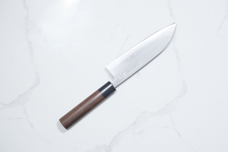 Tsutomu Kajiwara Aogami #2 Santoku - Damascus 165mm