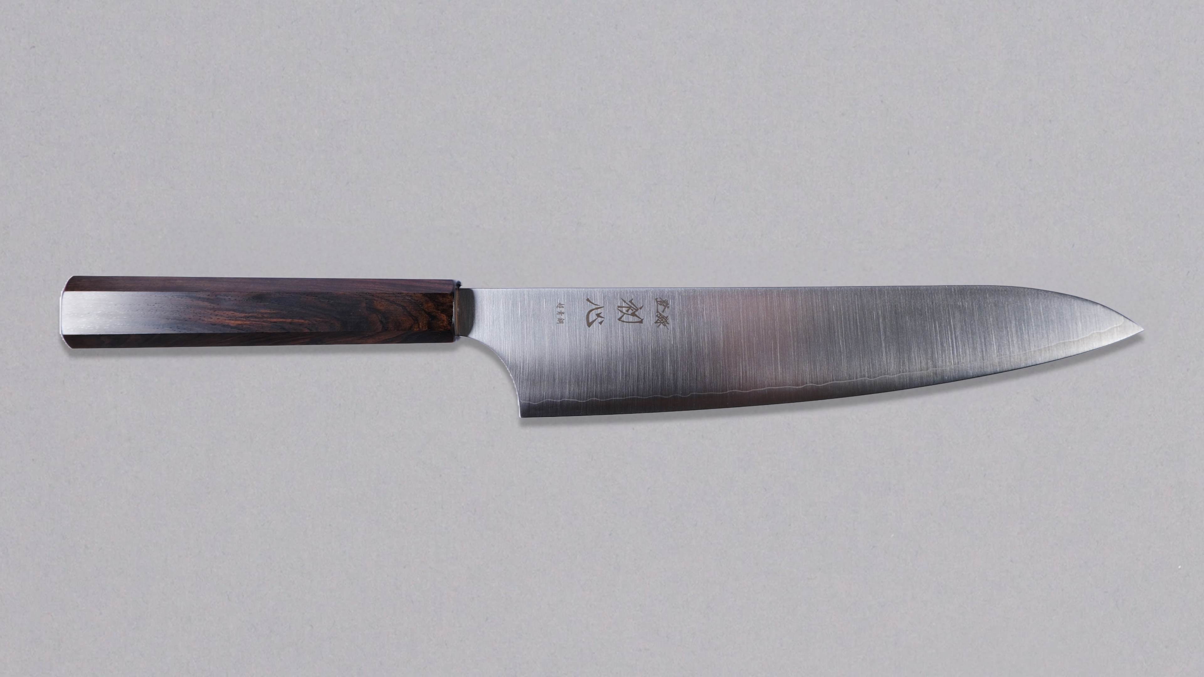 Hatsukokoro Aogami Super Gyuto - Migaki 210mm - Abanoz