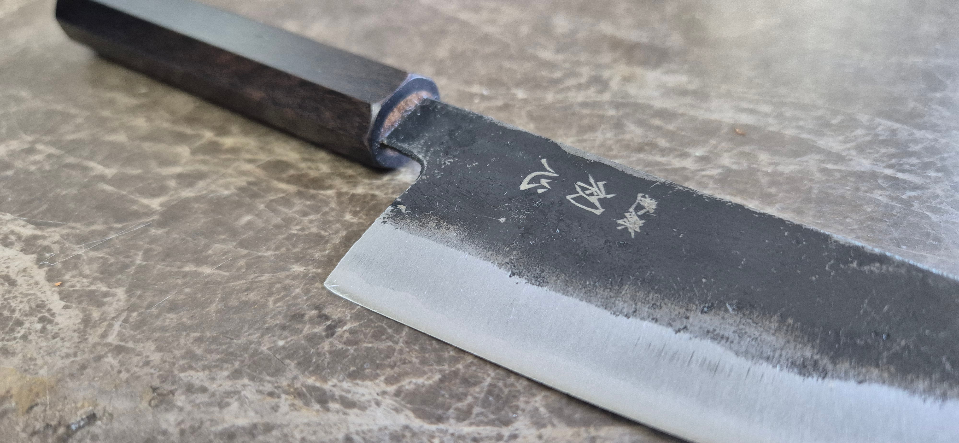 Hatsukokoro Aogami #2 Ko Bunka - Kurouchi 120mm - Abanoz
