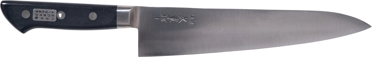 Hisashige Japon Çeliği (Nihonko) - Gyuto 180mm bıçak anatomisi: ağız, sırt, sap ve tang bölümleri