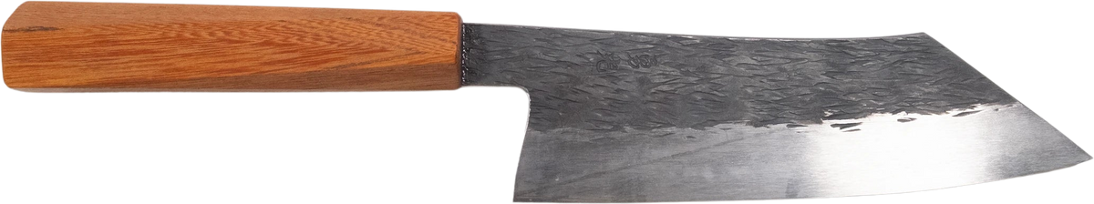 Isamitsu Shirogami  #1 Kiritsuke - Kurouchi 165mm bıçak anatomisi: ağız, sırt, sap ve tang bölümleri