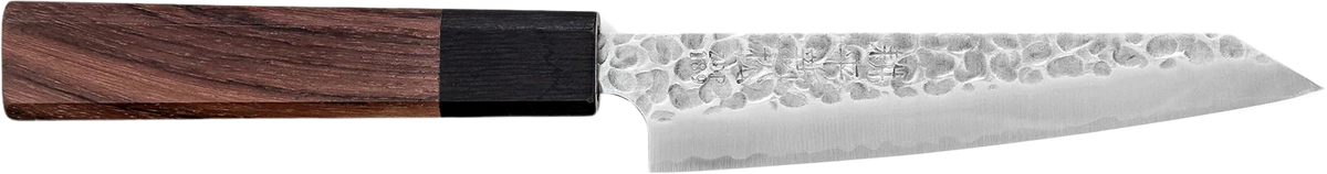 Suncraft ZDP-189 Petty Kouhei-Shinmatsu - Silver Kuroichi 135mm bıçak anatomisi: ağız, sırt, sap ve tang bölümleri