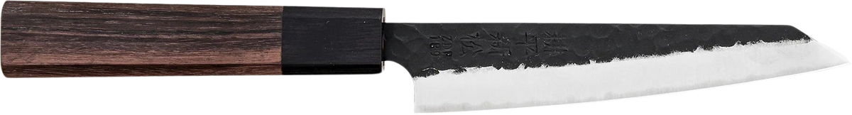 Suncraft ZDP-189 Petty Kouhei-Shinmatsu - Black Kurouchi 135mm bıçak anatomisi: ağız, sırt, sap ve tang bölümleri