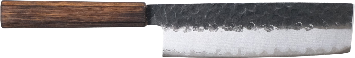 Molybdenum Nakiri - Tsuchime 180mm bıçak anatomisi: ağız, sırt, sap ve tang bölümleri