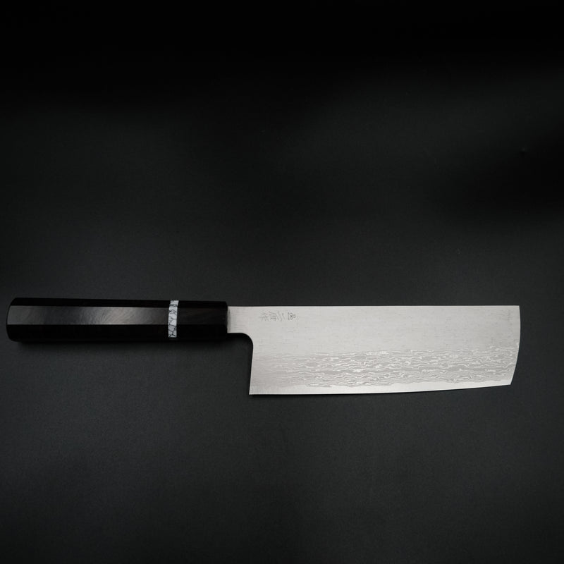 Nigara Hamono VG XEOS Nakiri - Tsuchime Damascus 180mm