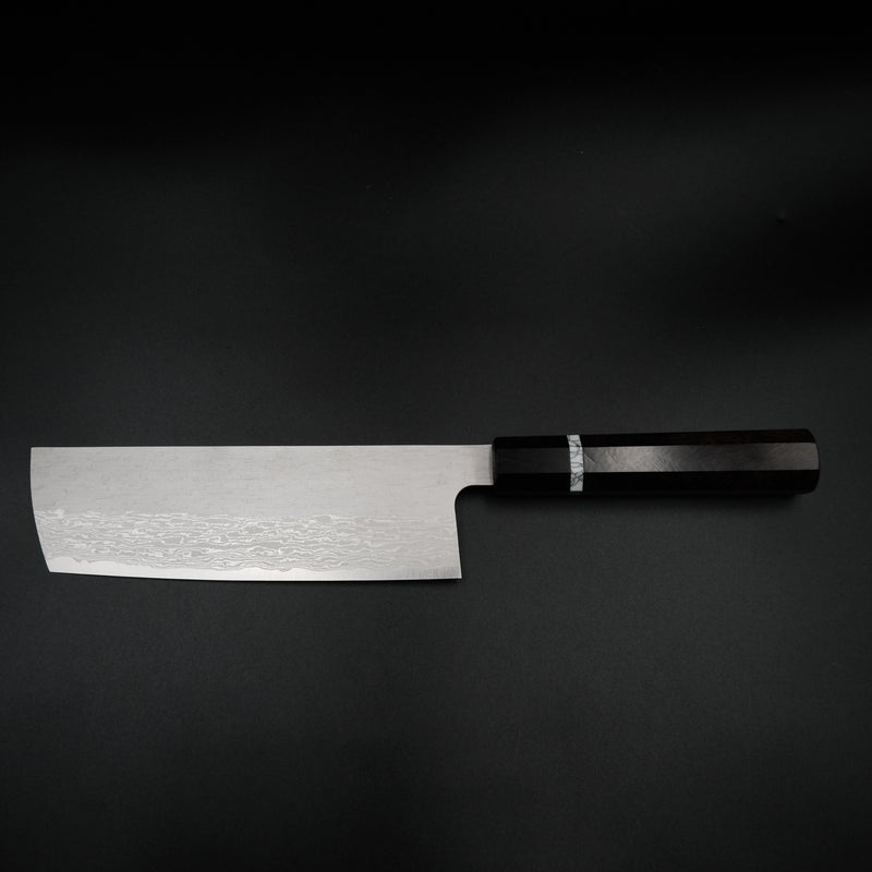 Nigara Hamono VG XEOS Nakiri - Tsuchime Damascus 180mm