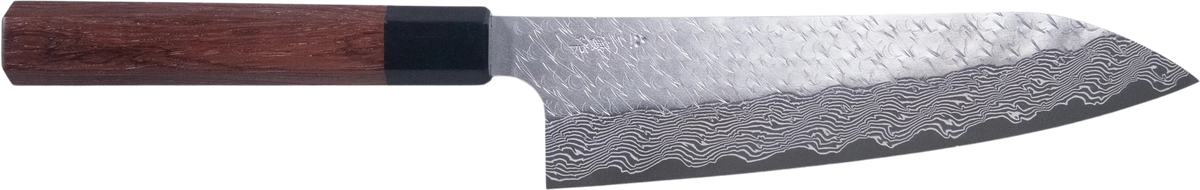 Nigara SG STRIX Gyuto - Damascus 210mm bıçak anatomisi: ağız, sırt, sap ve tang bölümleri