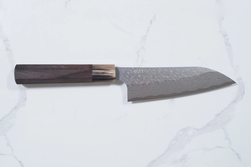 Nigara SG STRIX Ko-Santoku - Tsuchime Damascus