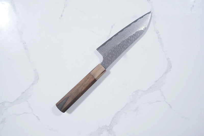 Nigara SG STRIX Ko-Santoku - Tsuchime Damascus