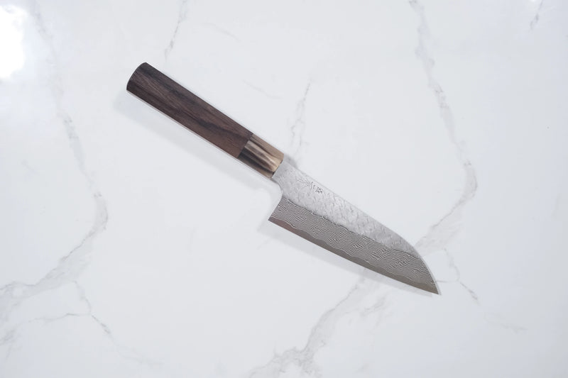 Nigara SG STRIX Ko-Santoku - Tsuchime Damascus