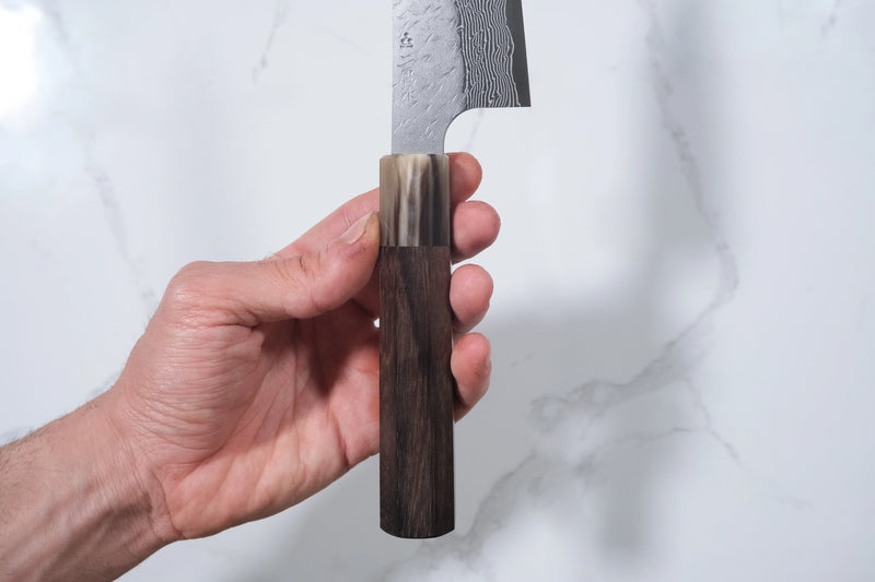 Nigara SG STRIX Ko-Santoku - Tsuchime Damascus