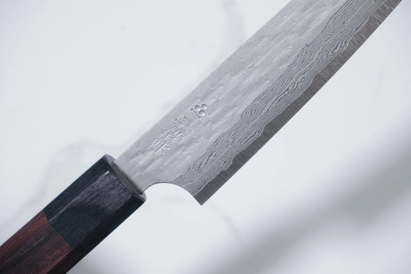 Nigara VG XEOS Petty - Tsuchime Damascus 150mm (Kahverengi)