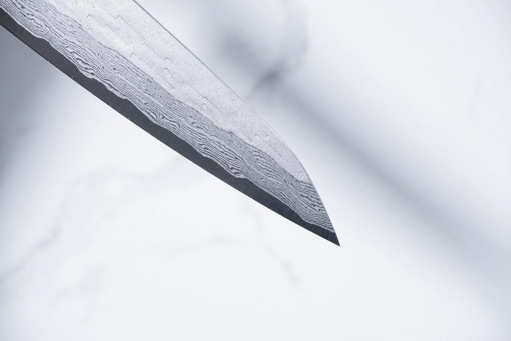 Nigara VG XEOS Petty - Tsuchime Damascus 150mm (Kahverengi)