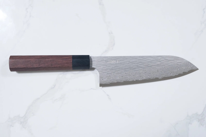 Nigara VG XEOS Santoku - Tsuchime Damascus 170mm