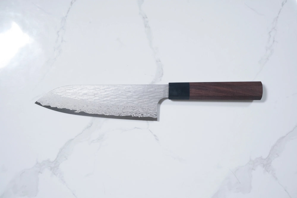 Nigara VG XEOS Santoku - Tsuchime Damascus 170mm