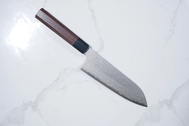 Nigara VG XEOS Santoku - Tsuchime Damascus 170mm