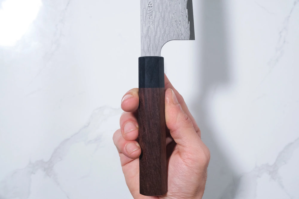 Nigara VG XEOS Santoku - Tsuchime Damascus 170mm