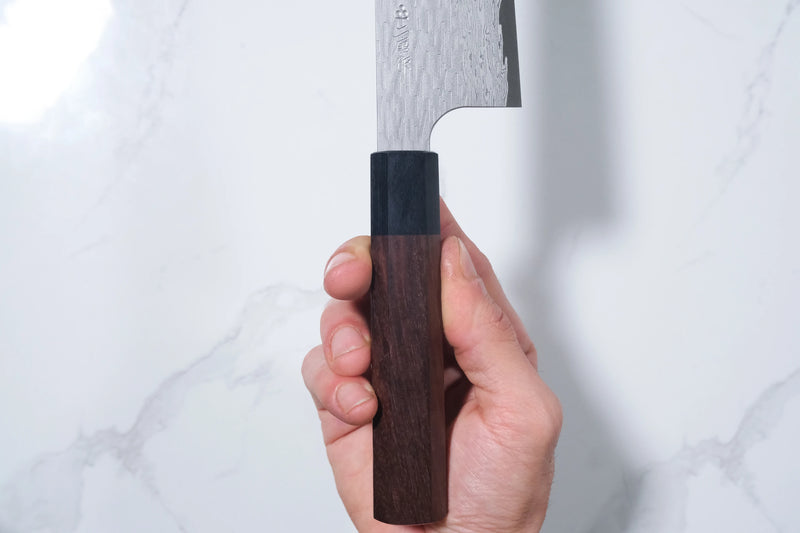 Nigara VG XEOS Santoku - Tsuchime Damascus 170mm