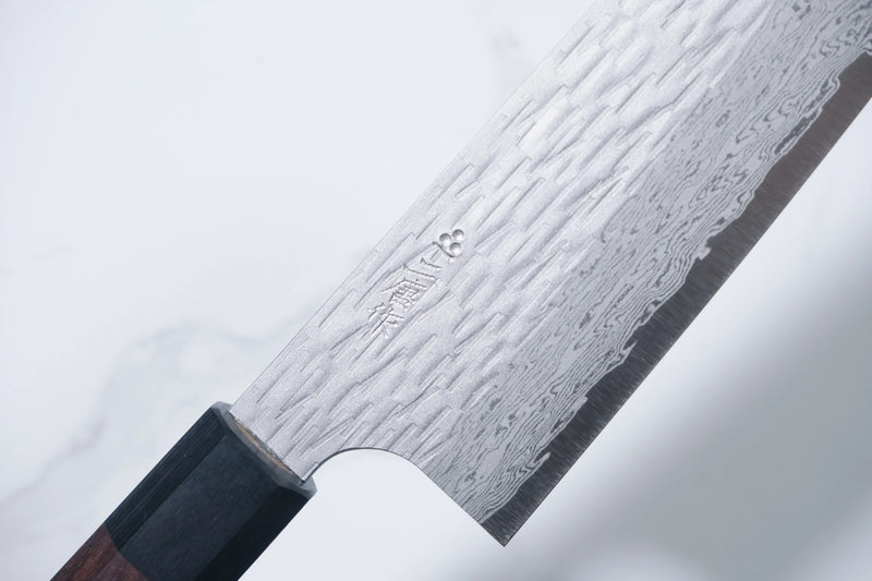 Nigara VG XEOS Santoku - Tsuchime Damascus 170mm
