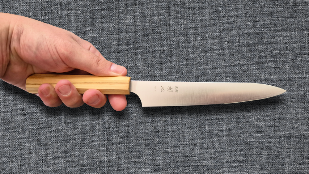 Hatsukokoro Aogami Super Petty - Migaki 150mm - Olive Wood