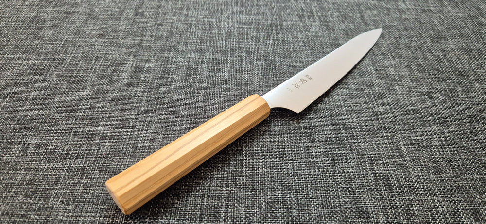Hatsukokoro Aogami Super Petty - Migaki 150mm - Olive Wood