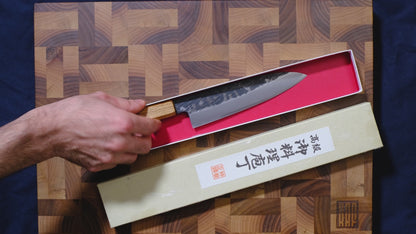 Itsuo Doi Aogami #2 Funayuki - Siyah Tsuchime (Flame)