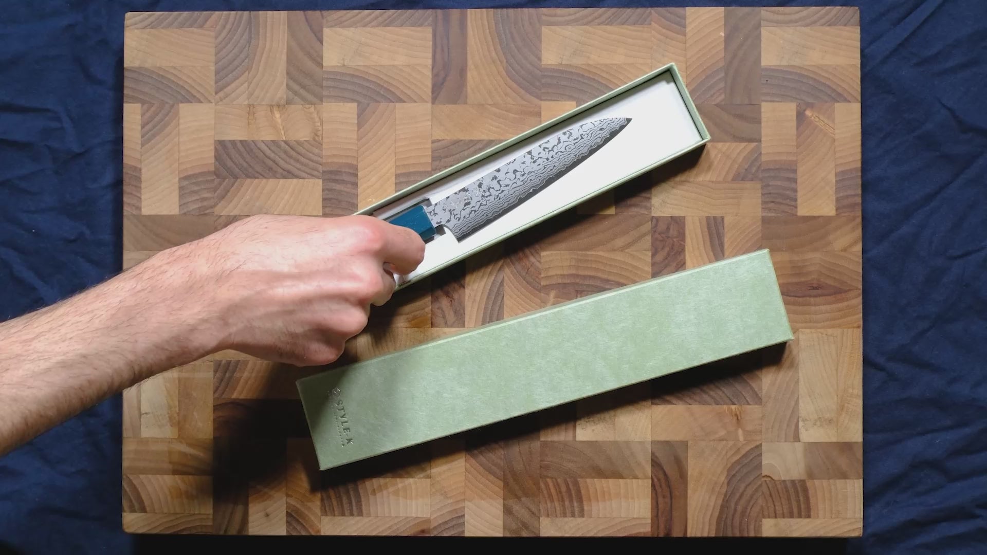 Makoto Kurosaki VG-7 Petty - Damascus Tsuchime 135mm