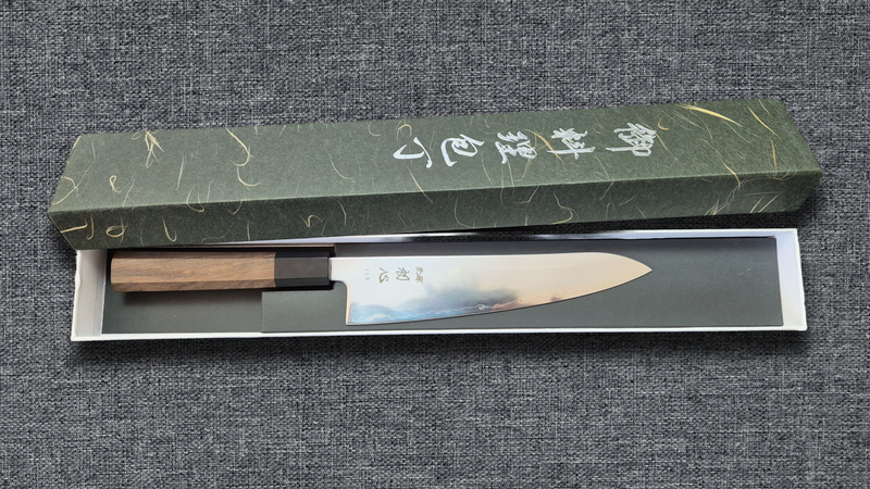 Hatsukokoro Hikari SLD Gyuto - Mirror 195mm - Walnut