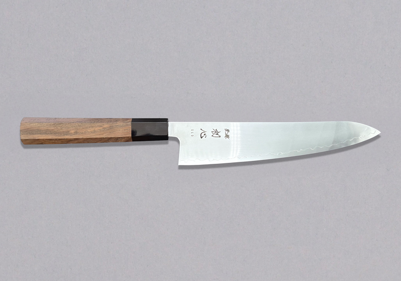Hatsukokoro Hikari SLD Gyuto - Mirror 195mm - Walnut