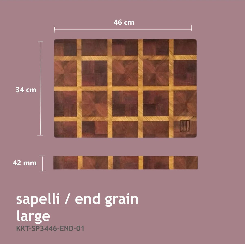 End Grain Cutting Board - Sapelli