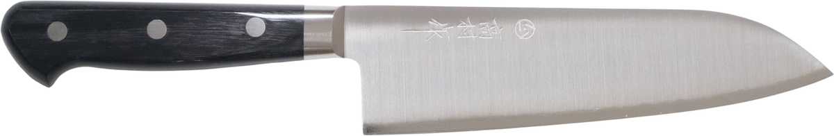 Takamura Hamono VG-10 Santoku - 170mm bıçak anatomisi: ağız, sırt, sap ve tang bölümleri